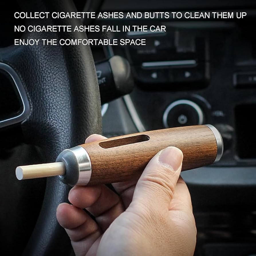 Portable Wooden Cigarette Ashtray