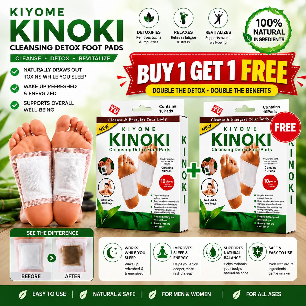 Kiyome Kinoki Cleansing Detox Foot Pads