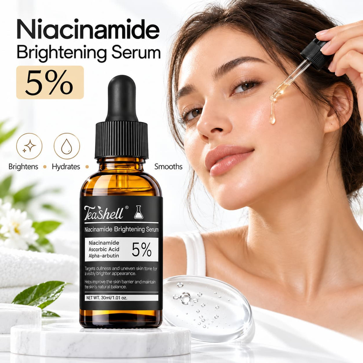 Teashell Niacinamide Brightening Serum 5%