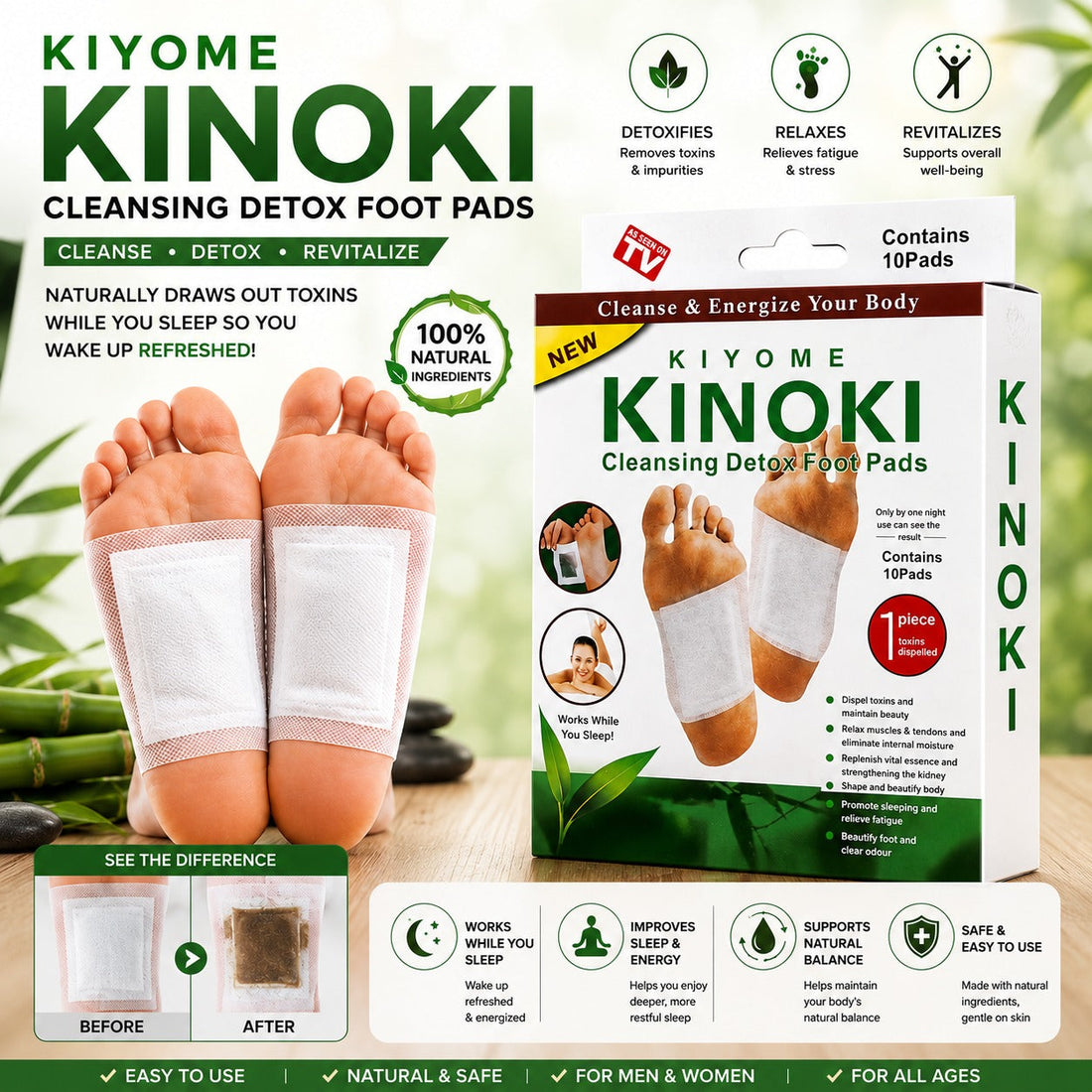 Kiyome Kinoki Cleansing Detox Foot Pads