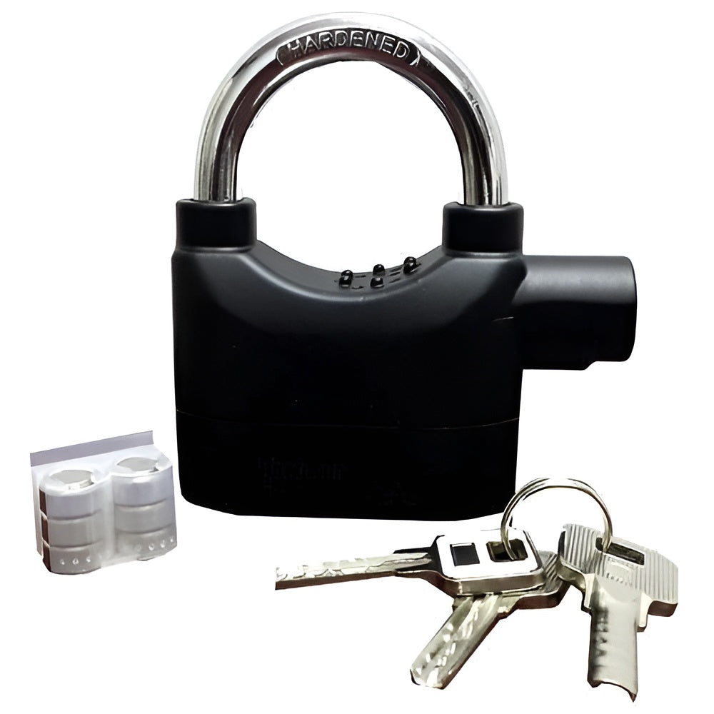 Heavy-Duty Alarm Padlock with 110dB Siren